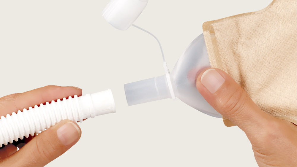 anslutning av Flow Collector till högflödespåsarna