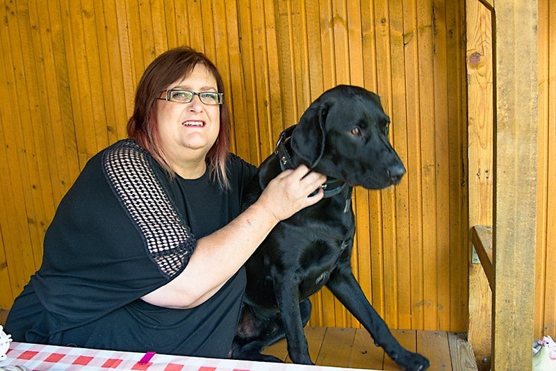 home-hemodialysis-vera-woman-with-her-black-dog