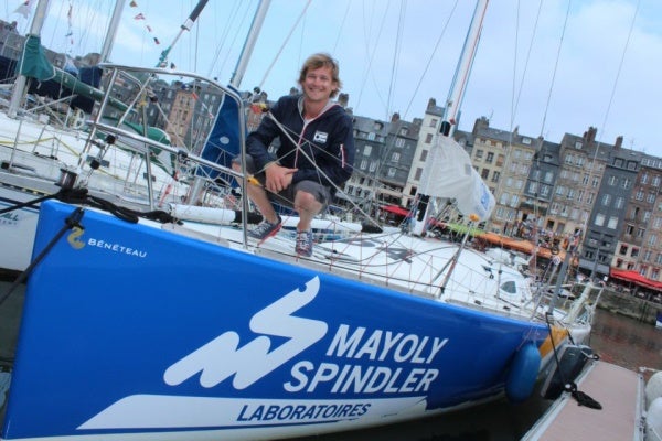 Pierre-Louis sitting on this boat
