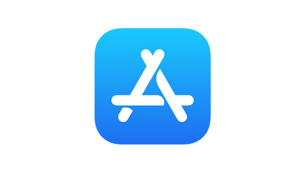 Blue square icon with a white letter ‘A’ in the center, representing the Apple App Store logo